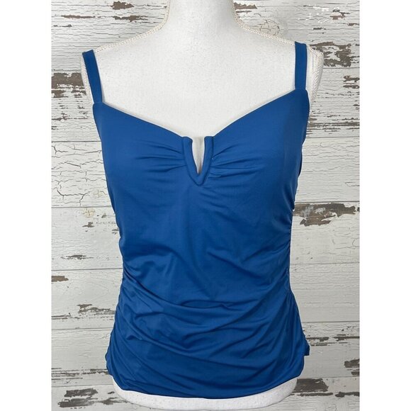 SOMA V-Wire Tankini Top Teal Blue Sz XL #O17006 EUC - Picture 1 of 5